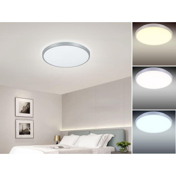 LED svítidlo OPAL+dálk.ovladač 24W/CLR0/RC/SI - LC800A/SI