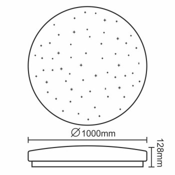 LED svítidlo STAR+dálk.ovladač 150W/CLR4/SMD/RC/AS - LC814S