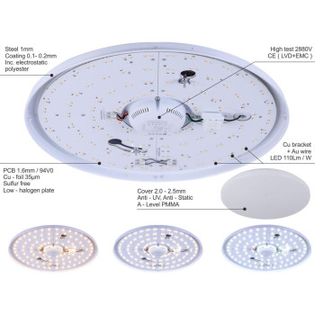 LED svítidlo STAR+dálk.ovladač 150W/CLR4/SMD/RC/AS - LC814S