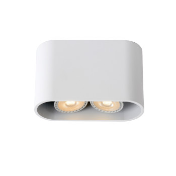 Lucide BENTOO-LED - stropní svítidlo - stmívatelné - GU10 - 2x4,5W 3000K - Bílá 09914/10/31