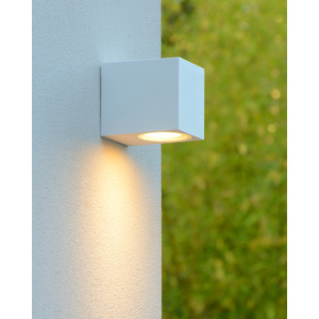 Lucide ZORA-LED - přisazené bodové svítidlo venkovní - stmívatelné - GU10 - 1x5W 3000K - IP44 - Bílá 22860/05/31