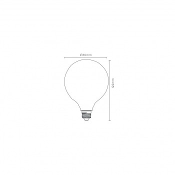 Žárovka FILAMENT - Ø 8 cm - LED stm. - E27 - 1 x 5W 2700 K - opál