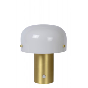 Lucide TIMON stolní lampička E14/25W 21cm matná zlatá/Opal