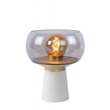 Lucide FARRIS stolní lampička E27/25W 28cm bílá/Smoke glass