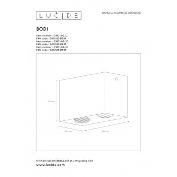 Lucide BODI - stropní svítidlo - GU10 - Černá 09101/02/30