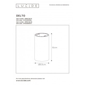 LED stropní svítidlo DELTO LED kulaté GU10/5W - bílá