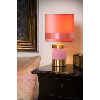 Lucide FRIZZLE stolní lampička E14/40W H32cm růžová
