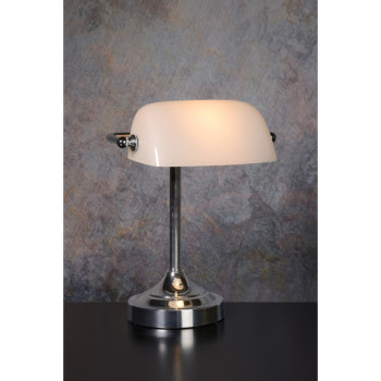 Lucide Banker - stolní lampa - Chrom 17504/01/11