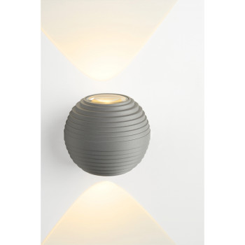 Lucide AYO - nástěnné svítidlo venkovní - Ø 9 cm - LED - 2x3W 2700K - IP54 - Šedá 17804/06/36
