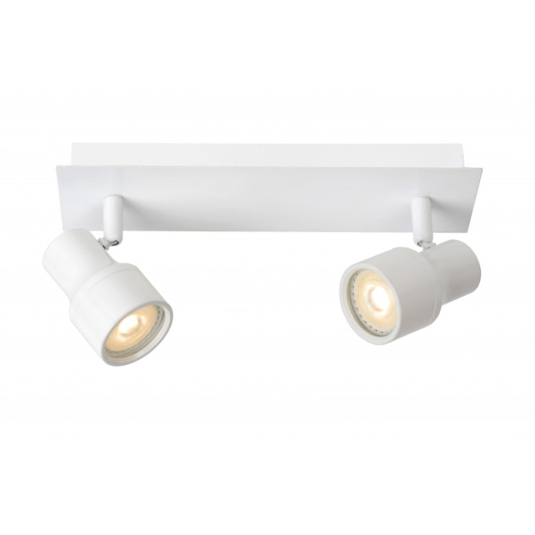 Lucide SIRENE-LED - stropní svítidlo do koupelny - Ø 10 cm - stmívatelné - GU10 - 2x5W 3000K - IP44 - Bílá 17948/10/31, LUCIDE, TRENDY svítidla