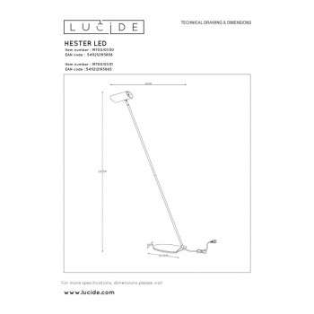 Lucide HESTER - stojací lampa - GU10 - Černá 19700/01/30