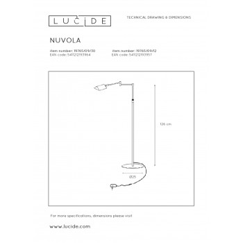 NUVOLA stojací lampa Led 9W černá