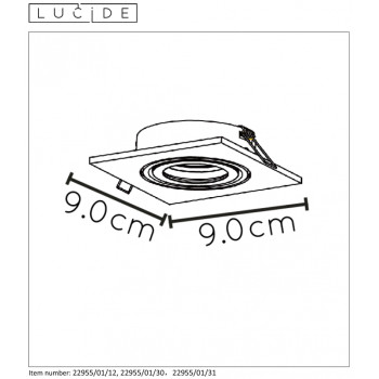 Lucide TUBE - podhledové svítidlo - GU10 - Chrom 22955/01/12