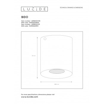 Lucide BODIBIS Stropní bodové kulaté 1xGU10/50W bílá