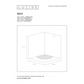 Lucide BODIBIS Stropní bodové hranaté 1xGU10/50W černá