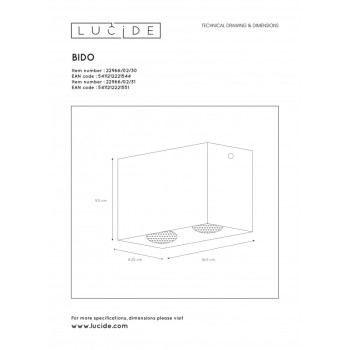 Lucide BODIBIS Stropní bodové Rectangular 1xGU10/50W