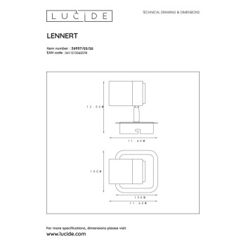 Lucide LENNERT - stropní svítidlo - stmívatelné - GU10 - 1x5W 3000K - Černá 26957/05/30