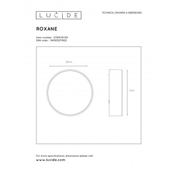 Lucide ROXANE Stropní svítidlo Led kulaté 10W Anthracite