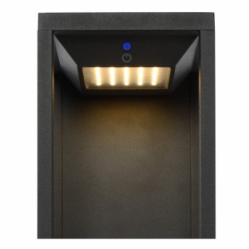 Lucide TENSO SOLAR - nástěnné svítidlo venkovní - LED - IP54 - Černá 27891/02/30