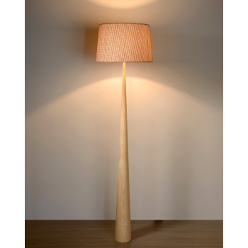 Lucide CONOS - stojací lampa - Ø 48 cm - světlé dřevo 30794/81/72