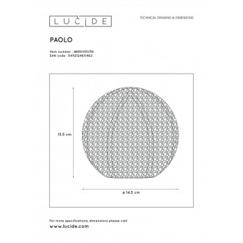 Lucide PAOLO - stolní lampa - G9 - Černá 46501/01/30