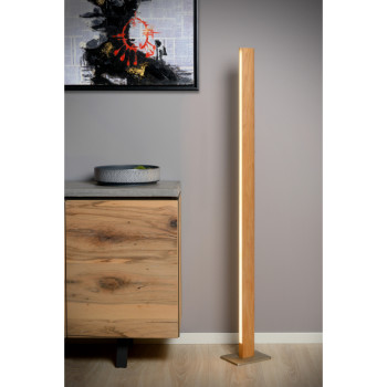 Lucide SYTZE - stojací lampa - stmívatelné - 1x30W 3000K - světlé dřevo 48750/30/72