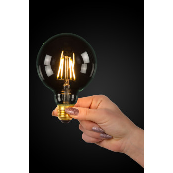 Lucide LED žárovka - okrasné vlákno - Ø 9,5 cm - stmívatelné - 1x5W 2700K - Průhledné 49016/05/60