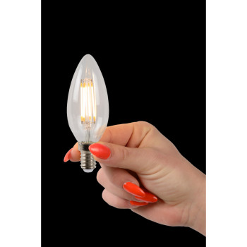 Lucide LED žárovka - okrasné vlákno - Ø 3,5 cm - stmívatelné - 1x4W 2700K - Průhledné 49023/04/60