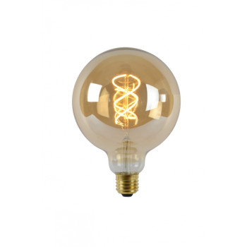 Lucide LED žárovka - okrasné vlákno - Ø 12,5 cm - stmívatelné - 1x5W 2200K - Jantarová 49033/05/62