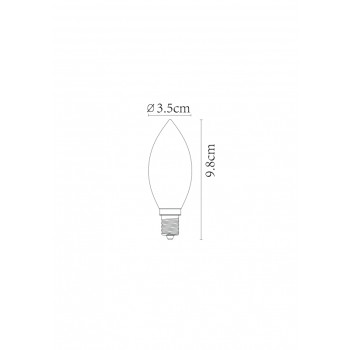Lucide 49043/03/62 Žárovka LED Filament svíčka 3W 115M 2200K