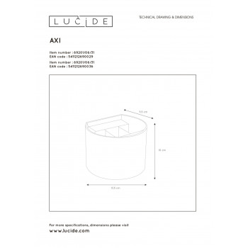 Lucide AXI nástěnné bodové svítidlo kulaté koupelnové Led černá