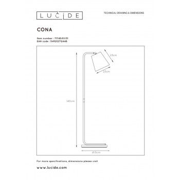 Lucide CONA - stojací lampa - Bílá 71745/01/31