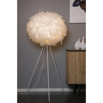 Lucide GOOSY SOFT - stojací lampa - Ø 50 cm - Bílá 71767/50/31