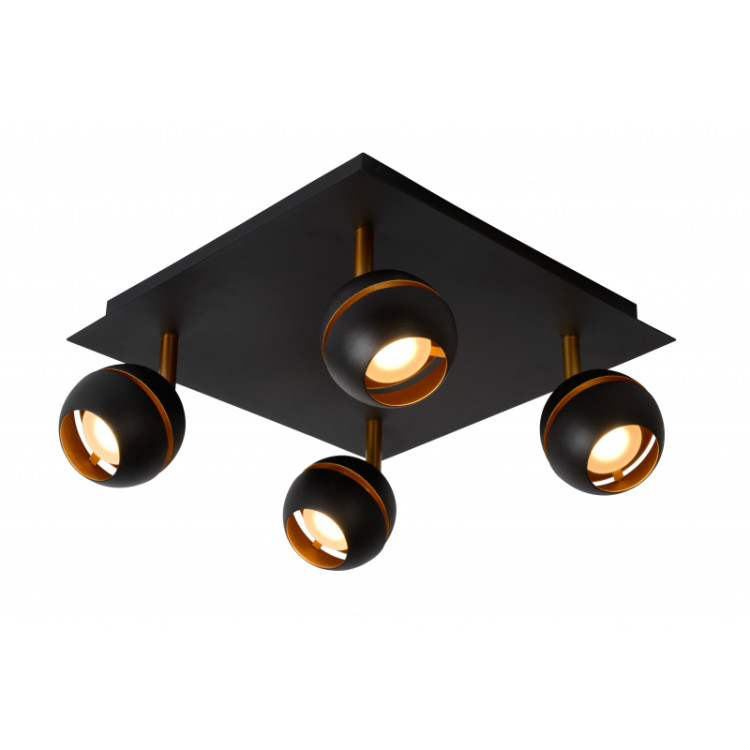 Lucide BINARI - stropní svítidlo - LED - 4x5W 2700K - Černá 77975/20/30, LUCIDE, TRENDY svítidla