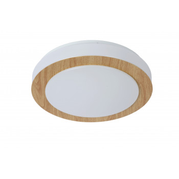 Lucide DIMY - zapuštěné stropní svítidlo do koupelny - Ø 28,6 cm - stmívatelné - 1x12W 3000K - IP21 - světlé dřevo 79