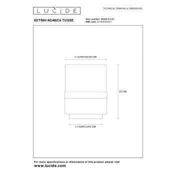 Lucide EXTRAVAGANZA TUSSE stolní lampa Ø15 cm 1xE14 modrá