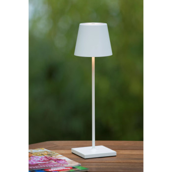 Lucide JUSTIN venkovní stolní lampa Ø11 cm 1x2,2W 3000K IP54 bílá