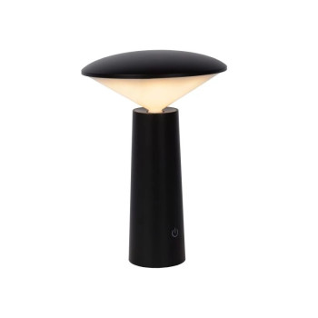 Lucide JIVE venkovní dobíjecí stolní lampa Ø13,9 cm 1x4W 6500K IP44 černá