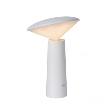 Lucide JIVE venkovní dobíjecí stolní lampa Ø13,9 cm 1x4W 6500K IP44 bílá