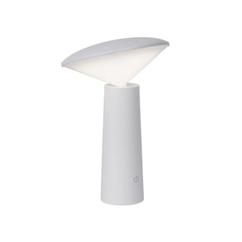 Lucide JIVE venkovní dobíjecí stolní lampa Ø13,9 cm 1x4W 6500K IP44 bílá