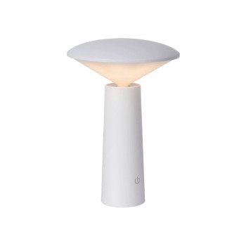 Lucide JIVE venkovní dobíjecí stolní lampa Ø13,9 cm 1x4W 6500K IP44 bílá