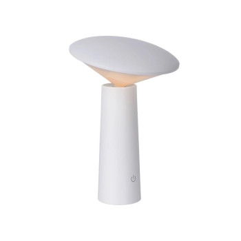 Lucide JIVE venkovní dobíjecí stolní lampa Ø13,9 cm 1x4W 6500K IP44 bílá