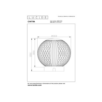 Lucide CINTRA stolní lampa Ø 11 cm 1x2W 3000K průhledná