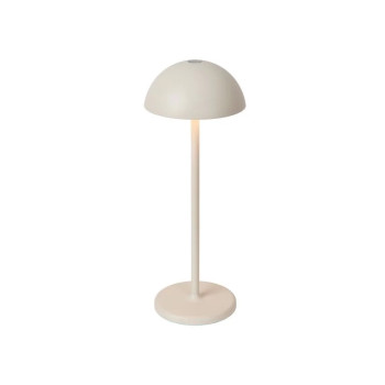 Lucide JOY venkovní dobíjecí stolní lampa ø 12 cm 1x1,5W 3000K IP54 bílá