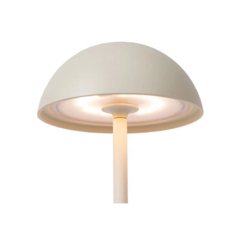 Lucide JOY venkovní dobíjecí stolní lampa ø 12 cm 1x1,5W 3000K IP54 bílá