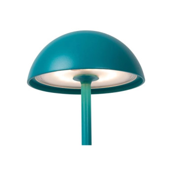 Lucide JOY venkovní dobíjecí stolní lampa ø 12 cm 1x1,5W 3000K IP54 tyrkysová