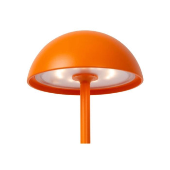 Lucide JOY venkovní dobíjecí stolní lampa ø 12 cm 1x1,5W 3000K IP54 oranžová