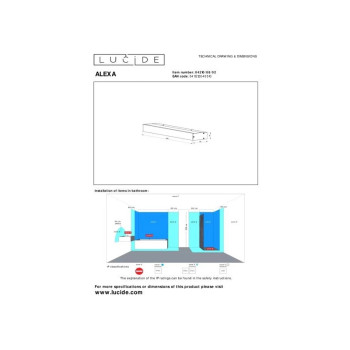 Lucide ALEXA koupelnové LED nástěnné svítidlo 1x8W 3000K IP44 matná zlatá/mosazná