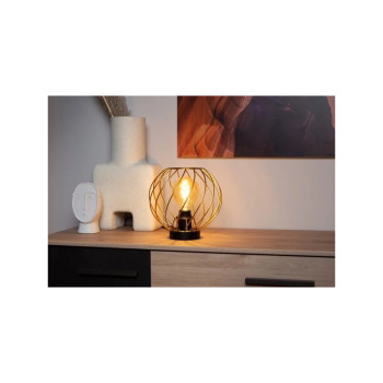 Lucide DANZA stolní lampa Ø 25 cm 1xE27 matná zlatá/mosazná
