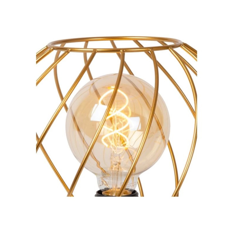 Lucide DANZA stolní lampa Ø 25 cm 1xE27 matná zlatá/mosazná, LUCIDE, TRENDY svítidla